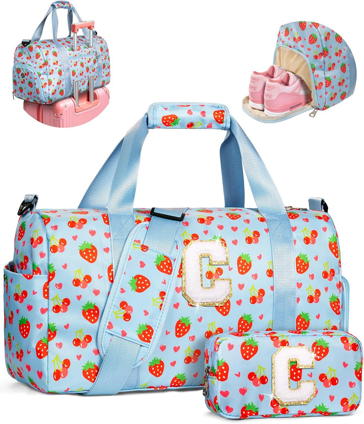 Elilier Regalos para niñas, bolsa de lona inicial para niños, linda...