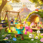 Juego de 20 figuras de acción magnéticas giratorias con bloques de construcción magnéticos, figuras magnéticas creativas STEM, juguetes de personajes para niños, regalo de cumpleaños para niños