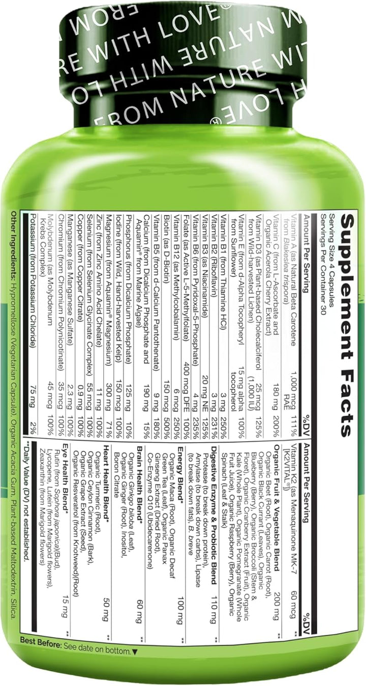 Naturelo Multivitamina alimentaria completa para hombres, 1