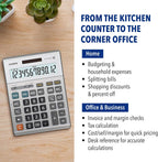Casio Calculadora de escritorio empresarial DM-1200BM, costo/venta/margen
