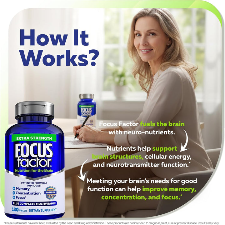 Focus Factor Brain - Suplemento para la concentración