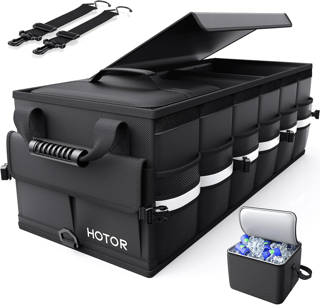 HOTOR - Organizador de maletero - Organizadores de coche para SUV con bolsa enfriadora extraíble