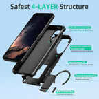 ONES Funda para Samsung Galaxy A56 5G / A36 5G, grado MIL, a prueba de caídas, doble capa a prueba de golpes, bolsa de aire de esquina, soporte de anillo integrado, compatible con carcasa