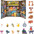 Calendario de Halloween Pokemon 2025 – Calendario con 11 figuras de batalla con acabado especial y cinco accesorios de tablero de fichas