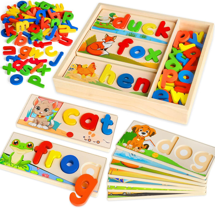 Juguetes de aprendizaje para niños de 3 años, rompecabezas del alfa...