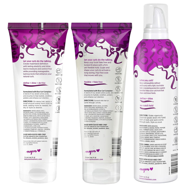 Not Your Mother's Curl Talk - Crema definora, gel de peinado pa...
