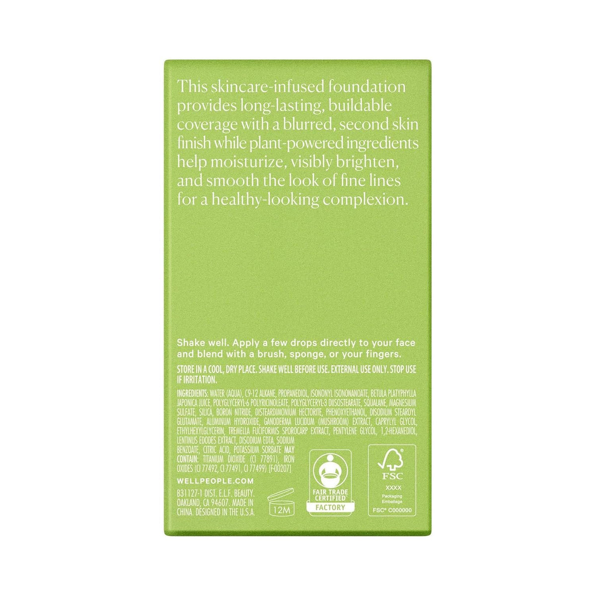Well People Skinforia Base de Suero, Fórmula Ligera Teñida Hidrata, 30 bronceado medio cálido