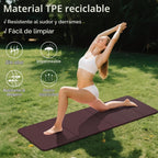 WEILA Esterilla de Yoga Plegable TPE 1/2 pulgada 70"x24", Colchoneta Pilates Antideslizante Gruesa
