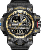 Relojes para Hombre Deportivos al Aire Libre, Resistente al Agua, Militar, Fecha, Multifunción, Tácticas, Pantalla LED, Alarma, Cronómetro para Hombre 3133