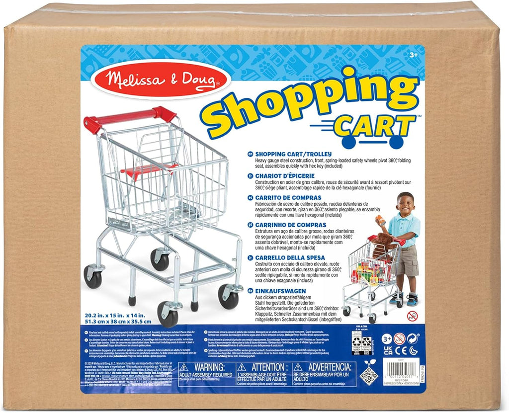 Melissa & Doug - Carrito de compras con marco de metal resistente, Empaque estándar, Estándar