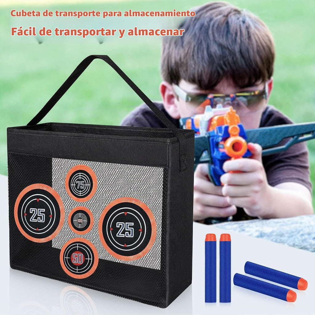 Dardos Balas de Repuesto Compatibles con Pistolas Nerf, 1000 Piezas de Dardos de Espuma Compatibles con Fiesta Nerf con Bolsa de Malla Portátil con Diana para Práctica de Tiro