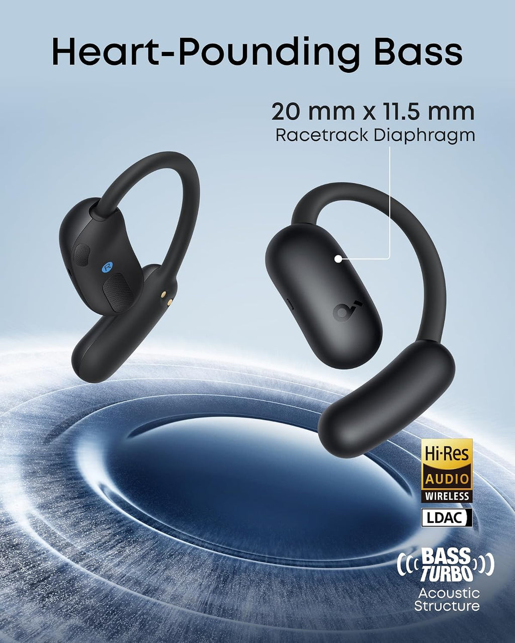 Soundcore AeroFit 2 by Anker - Auriculares abiertos, auriculares abiertos