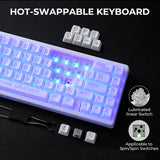 HITIME XVX M67 Teclado inalámbrico 60% por ciento, teclado topográf...
