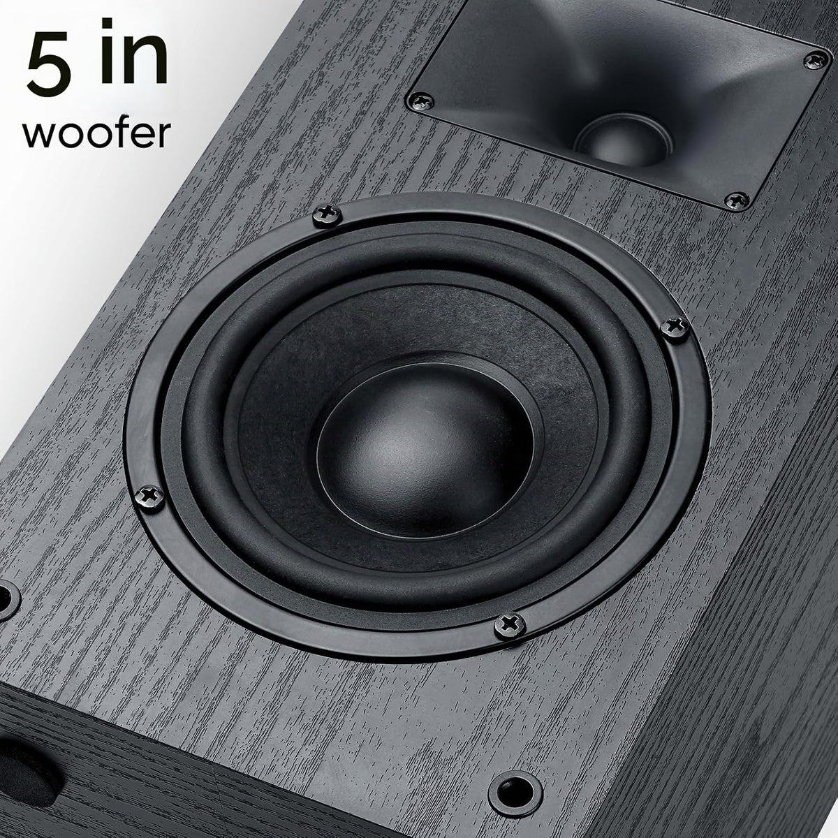 Saiyin - Altavoz pasivo Woofer de 5 pulgadas, 40 W x 2, tweeter de cúpula de seda de 0.787 in, 4 ohmios