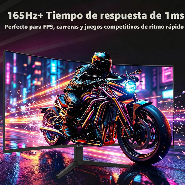Monitor 5K, Z-Edge 49 pulgadas 1500R monitor curvado para juegos, m...