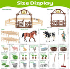 35 piezas Figuras de Animales de Granja, Juguetes de Caballería y Establo para Juegos de Granja para Niños de 3+