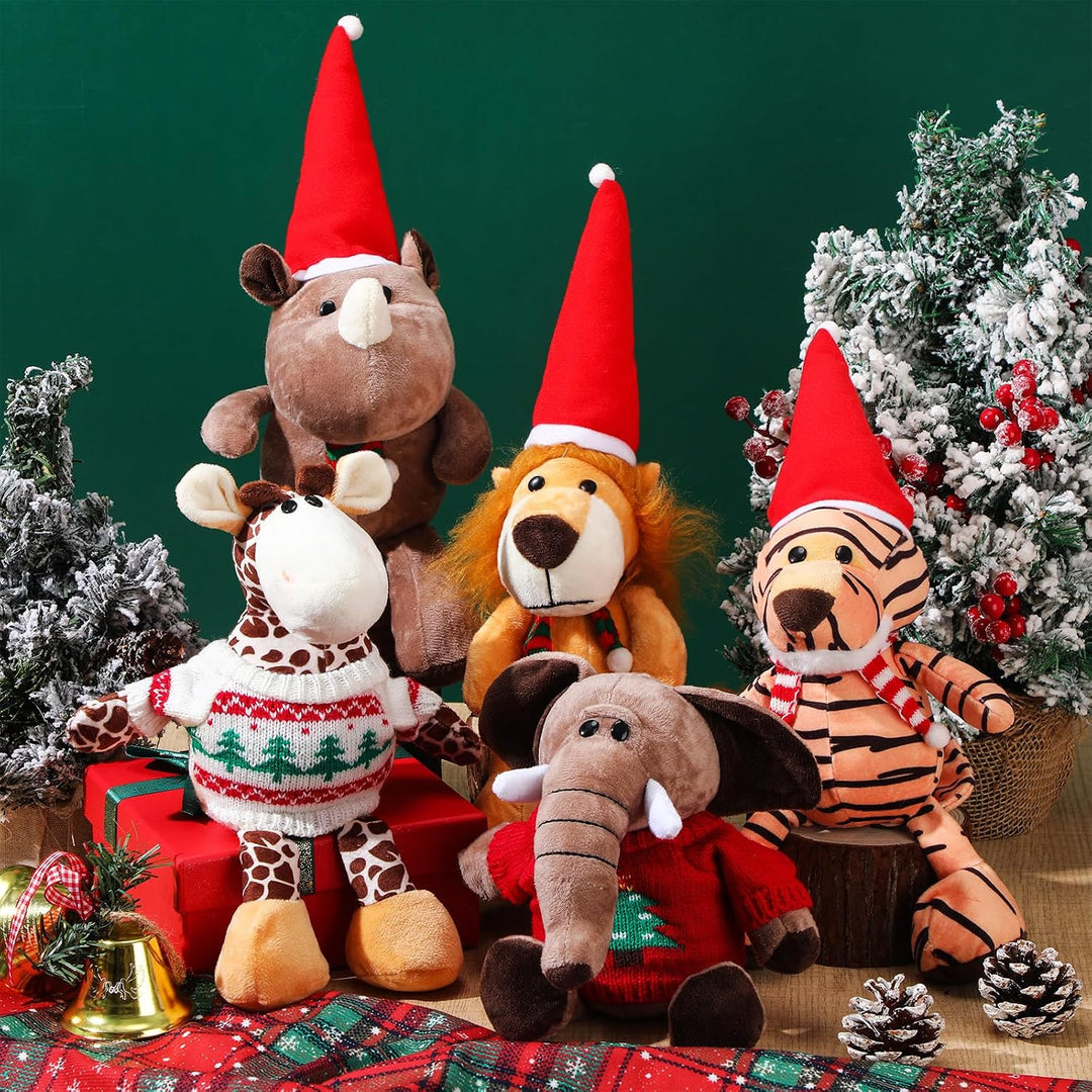 HyDren Juego de 10 animales de peluche de safari de 9 pulgadas y el...