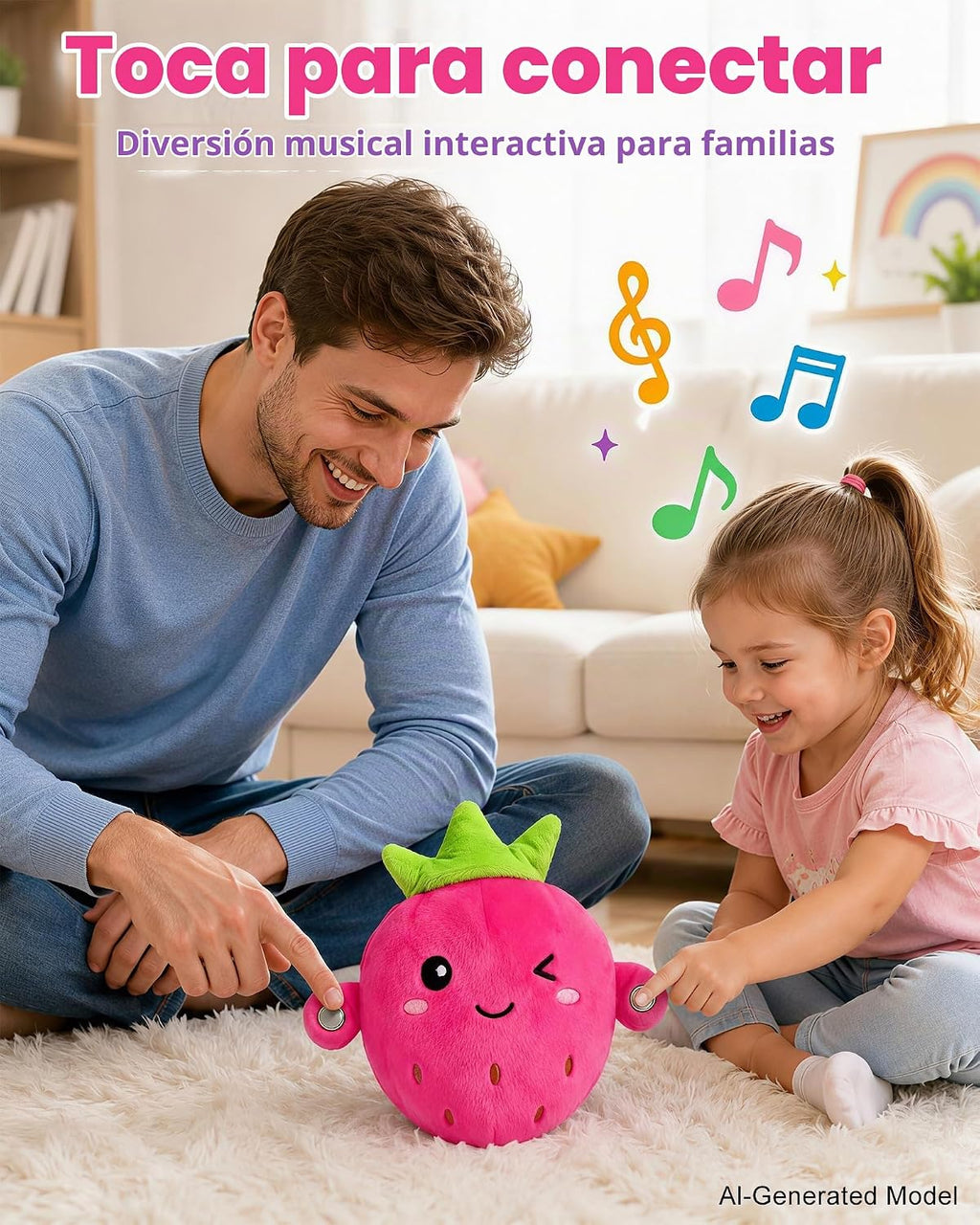 Juguete sensorial musical para niños,Juguete de peluche interactivo con