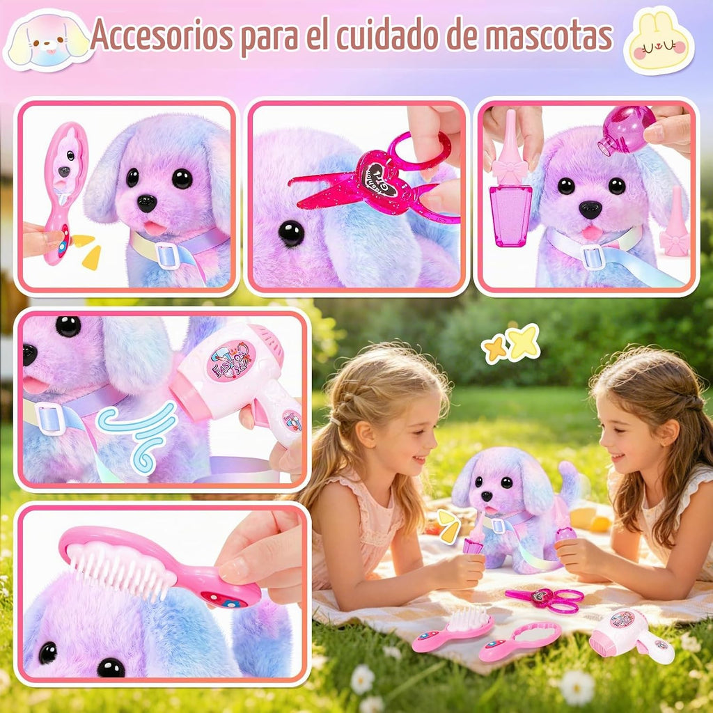 Juguetes de peluche para cachorros para niños con bolsa de mano