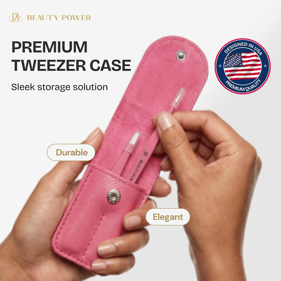 Beauty Power Juego de pinzas profesionales \u2013 Pinzas de acero i...