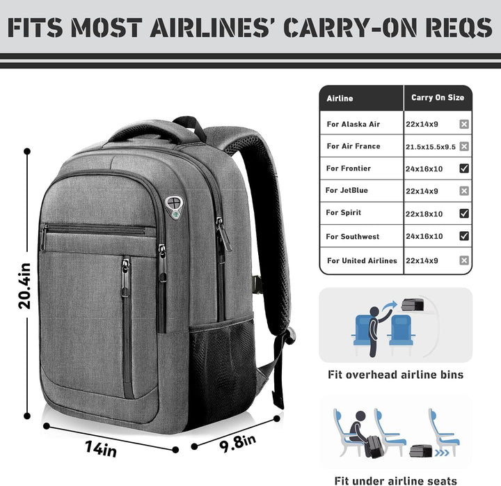 Bxiuna Mochila de viaje extra grande de 45L, bolsa expandible para...