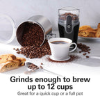 Hamilton Beach Molinillo de café eléctrico Fresh Grind para hasta 12 tazas
