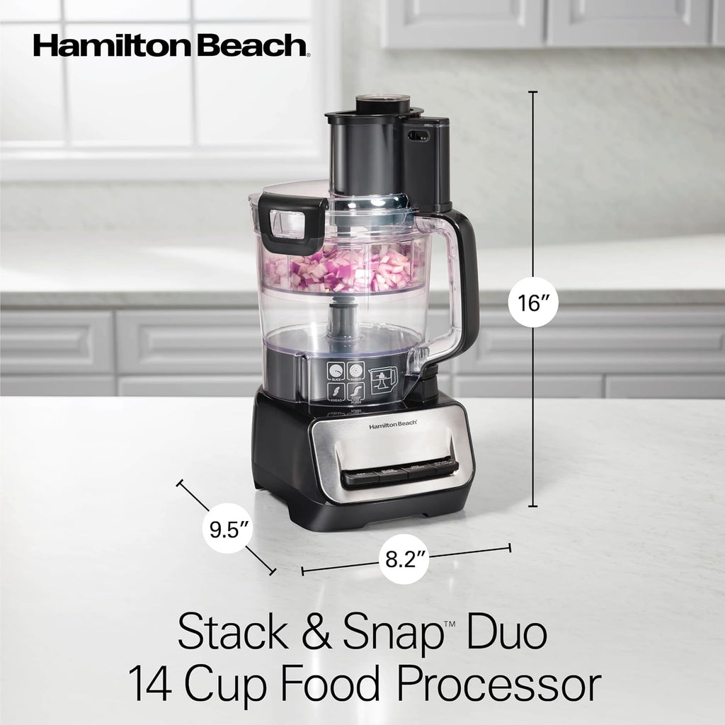Hamilton Beach Stack & Snap - Procesador de alimentos y picador de verduras
