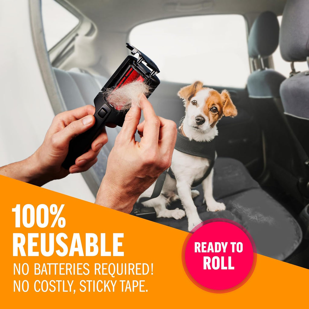 ChomChom Roller Removedor de pelo de mascotas – Rodillo reutilizable para eliminar pelusas para ropa, sofás, autos y viajes – Removedor de pelo de gatos y perros, compacto, no necesita recambios pegajosos (mini rodillo)