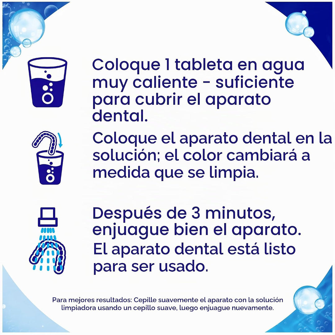 Efferdent - Tabletas de limpieza dental, completamente limpio, 102...