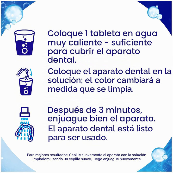 Efferdent - Tabletas de limpieza dental, completamente limpio, 102...