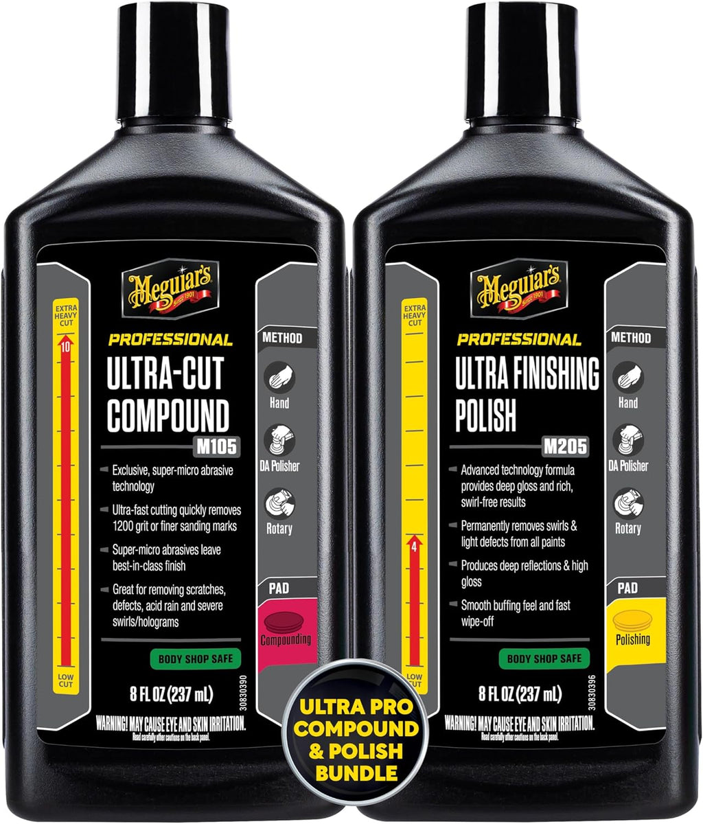 Meguiar's Paquete de esmalte de espejo, kit de compuesto de pulido