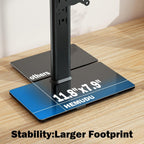 Soporte de escritorio independiente elevador de montaje para monitor de computadora LCD individual para pantalla de 13 a 32 pulgadas con giro, altura ajustable, rotación, soporte base Vesa sostiene