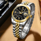 Reloj de vestir de cuarzo analógico de acero inoxidable para hombre