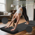 WEILA Esterilla de Yoga Plegable TPE 1/2 pulgada 70"x24", Colchoneta Pilates Antideslizante Gruesa