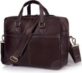 Maletín de cuero prémium para hombres y mujeres, bolsa para laptop de 16 pulgadas, color marrón, ideal para el trabajo, viajes y uso diario