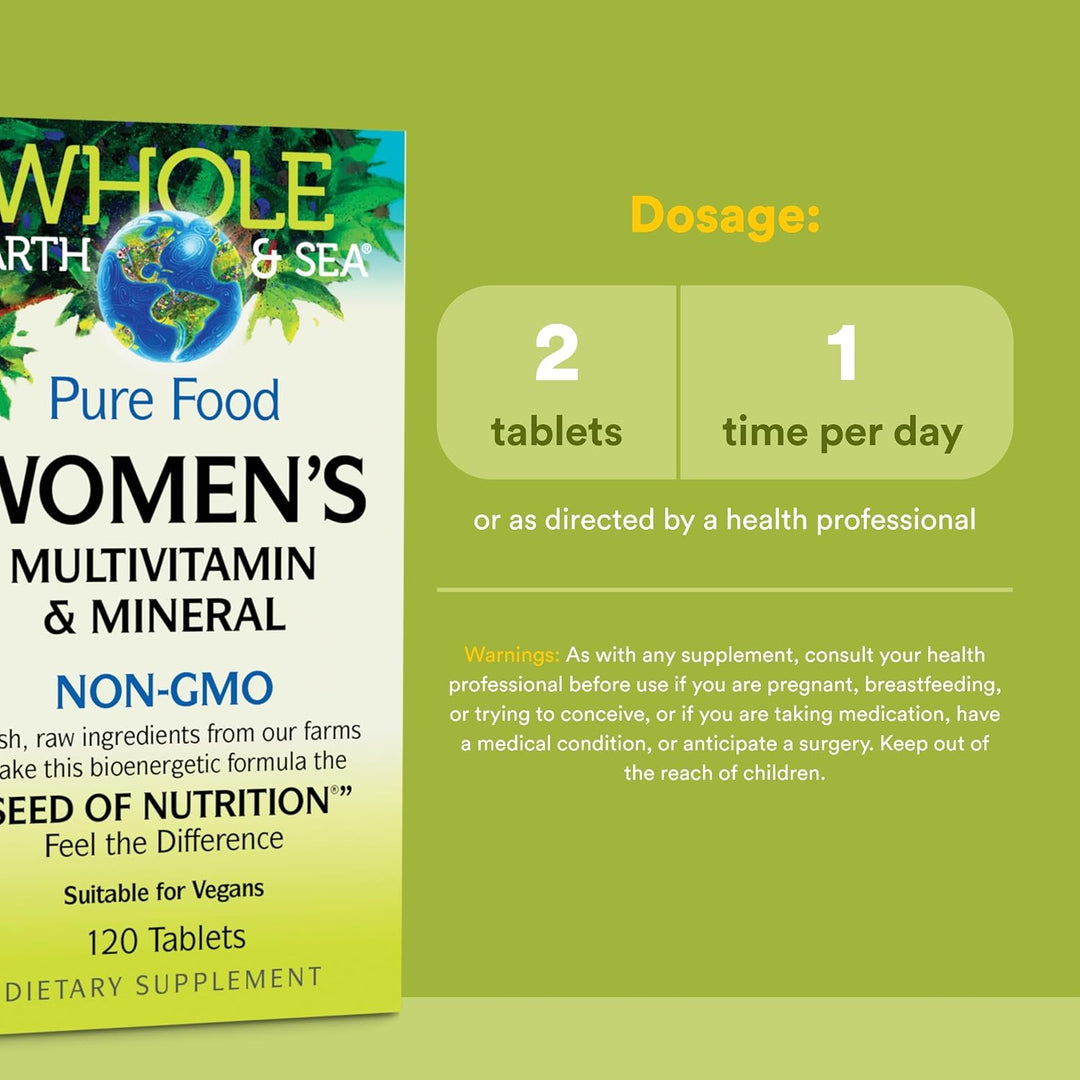 Natural Factors Whole Earth &amp; Sea Multivitamínico y mineral par...