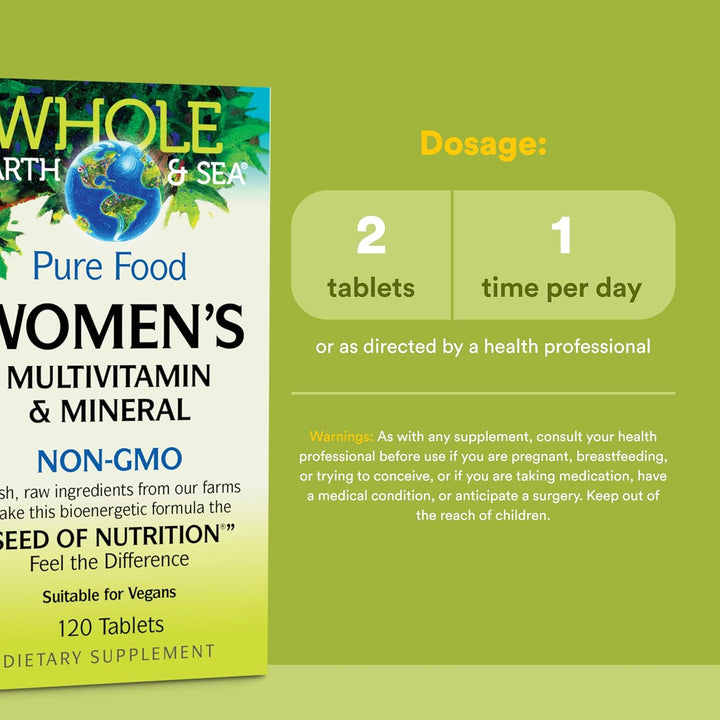 Natural Factors Whole Earth &amp; Sea Multivitamínico y mineral par...
