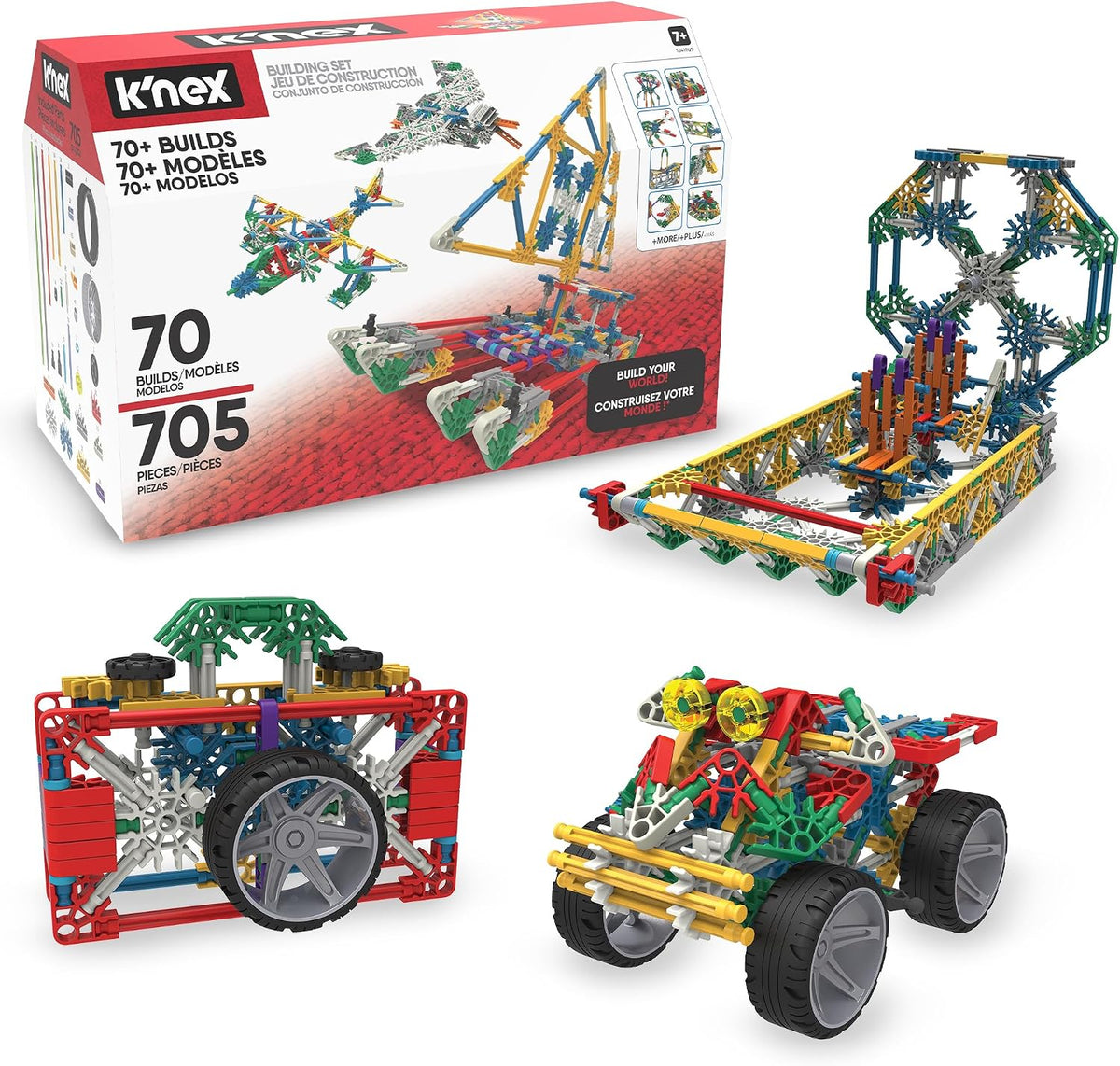 K 'NEX 70 Modelo Building Set – 705 Piezas – edades 7 + Ingeniería Educación Juguete