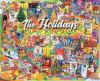 blanco Mountain Puzzles Holidays - Rompecabezas de 1000 piezas
