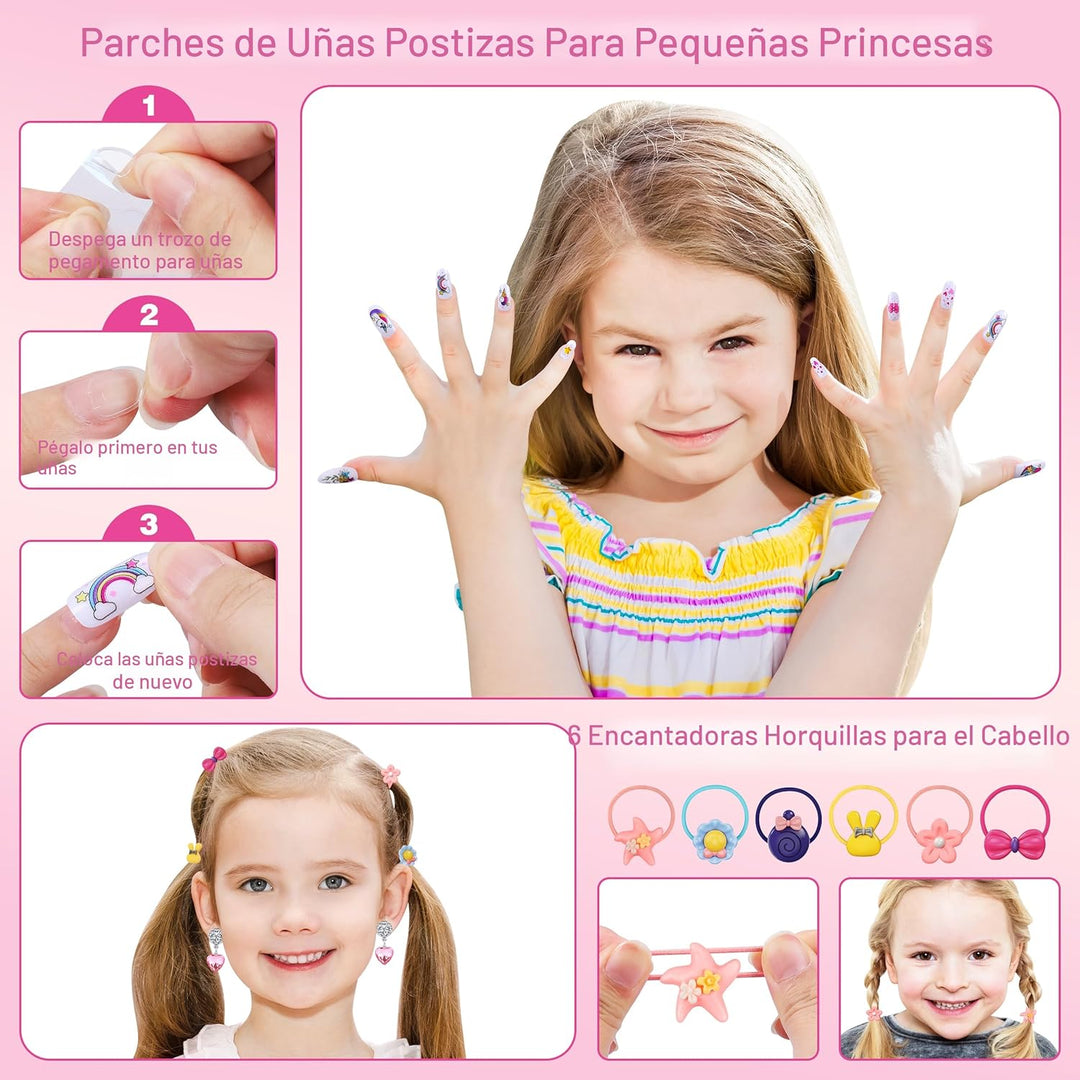 Juego de 99 piezas de maquillaje para niñas, juguetes de princesa,...
