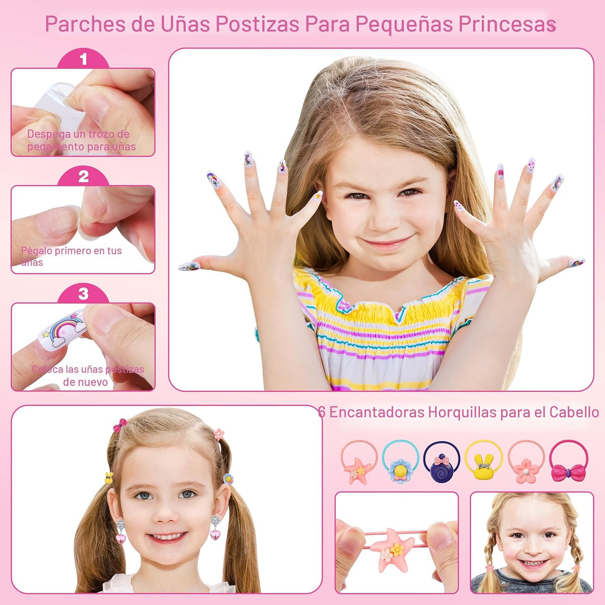 Juego de 99 piezas de maquillaje para niñas, juguetes de princesa,...