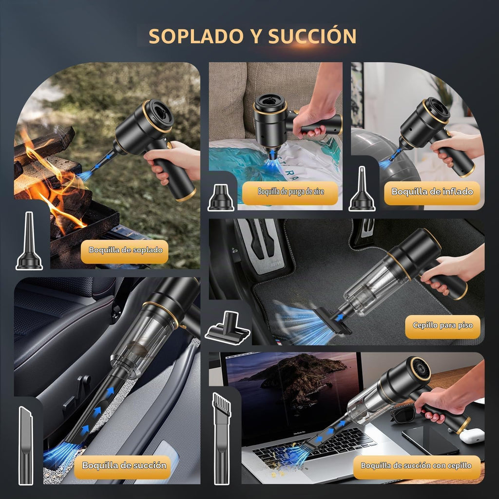 KMM Aspiradora de mano para coche, plumero de aire de 16000 PA y aspiradora