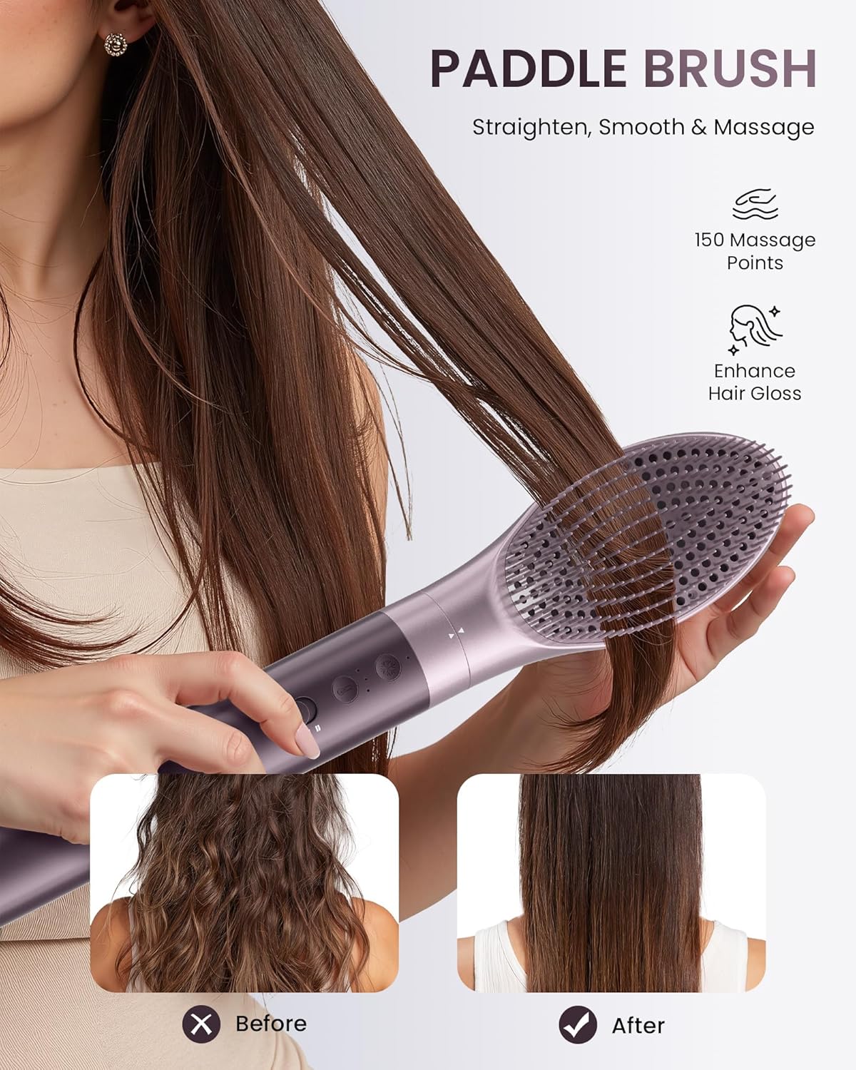 MESCOMB - Cepillo secador de pelo de doble voltaje para viajes \u20...