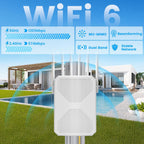 Extensor WiFi al aire libre de largo alcance, AX1800 WiFi Extensor al aire