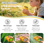 Microscopio para niños 1000X Digital, microscopio de mano para niños