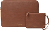 Comfyable Funda de piel para laptop con funda para accesorios, comp...