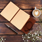 moonster Diario de cuero con forma de corazón en relieve, cuaderno rayado no recargable de 8 x 6 pulgadas, 400 páginas de papel kraft con rayas universitarias, cuaderno pequeño inspirador, diarios de