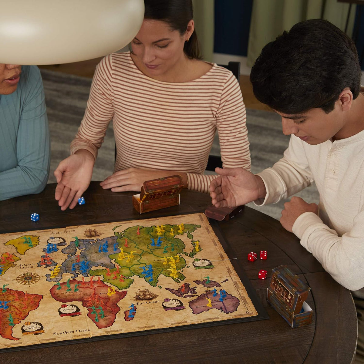 Juego de mesa Risk, juegos de estrategia para 2-5 jugadores, juegos de mesa de estrategia para adolescentes, adultos y familia, juegos de guerra, a partir de 10 años