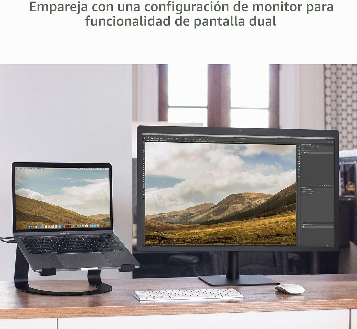 Twelve South Curve para MacBooks y Laptops | Soporte ergonómico de refrigeración para escritorio para el hogar u la oficina (negro mate)