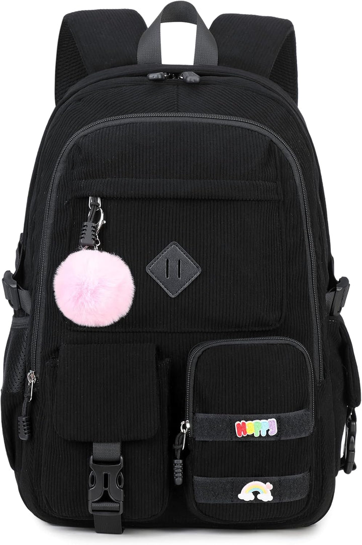 BLUWEI Mochila para computadora portátil para niñas, bolsa de pana...
